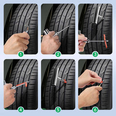 Bandenreparatieset voor tubeless banden - hoe je een band stap voor stap repareert.