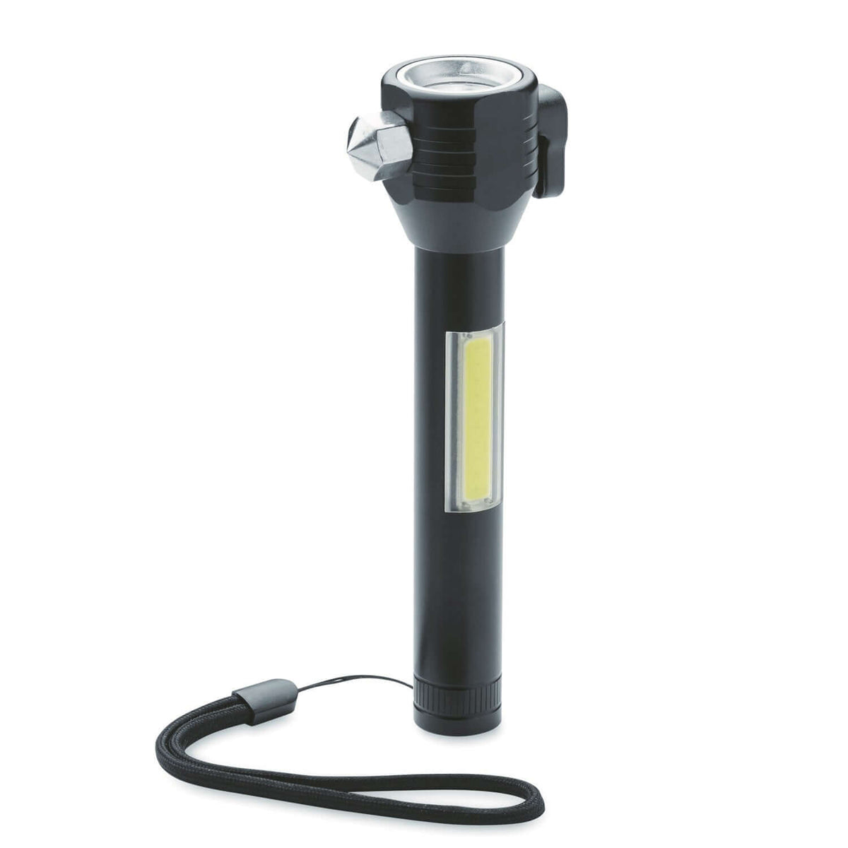 3-in-1 noodzaklamp met noodhamer en gordelsnijder – oplaadbaar 