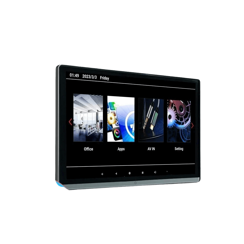 14" achterbankscherm met Netflix, Youtube, TV2 Play enz. – Carmediaeurope.com