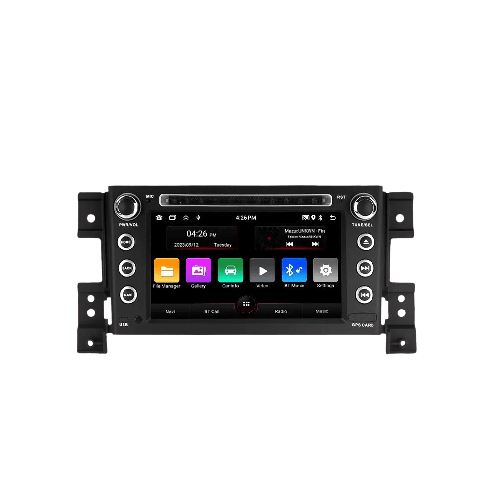 Suzuki Grand Vitara 05-15 - 7" radio met Apple CarPlay en Android Auto met touchscreen en fysieke knoppen