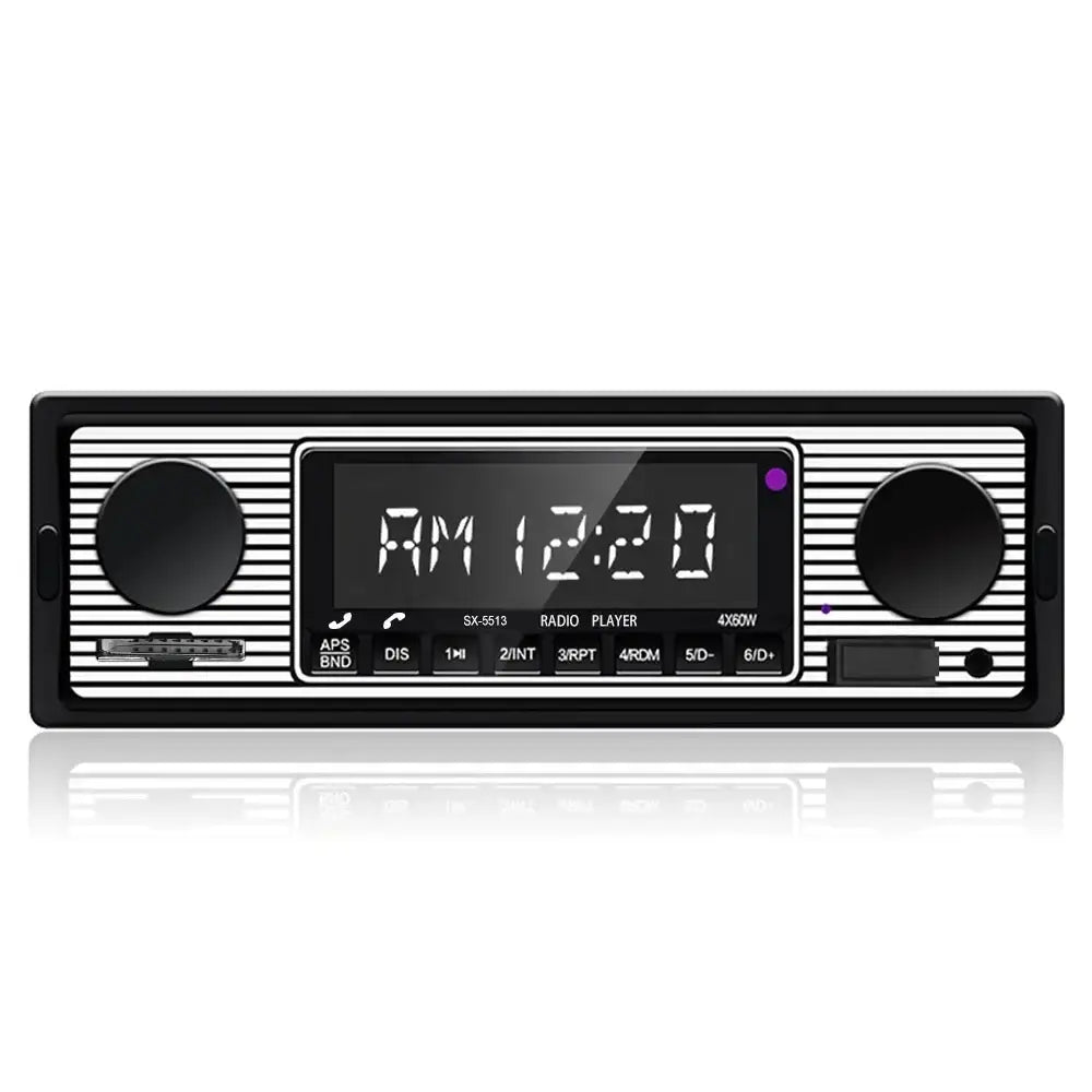 1 DIN autoradio met Bluetooth, USB & retro design – MP3-speler 