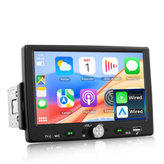 7" 1 DIN autoradio met Apple CarPlay en Android Auto – Bluetooth 5.0, touchscreen en USB 