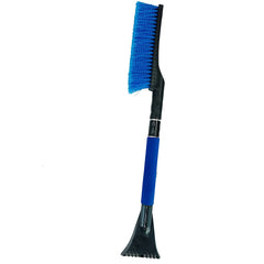 Blauwe ijskrabber met sneeuwborstel voor de auto – 82 cm 