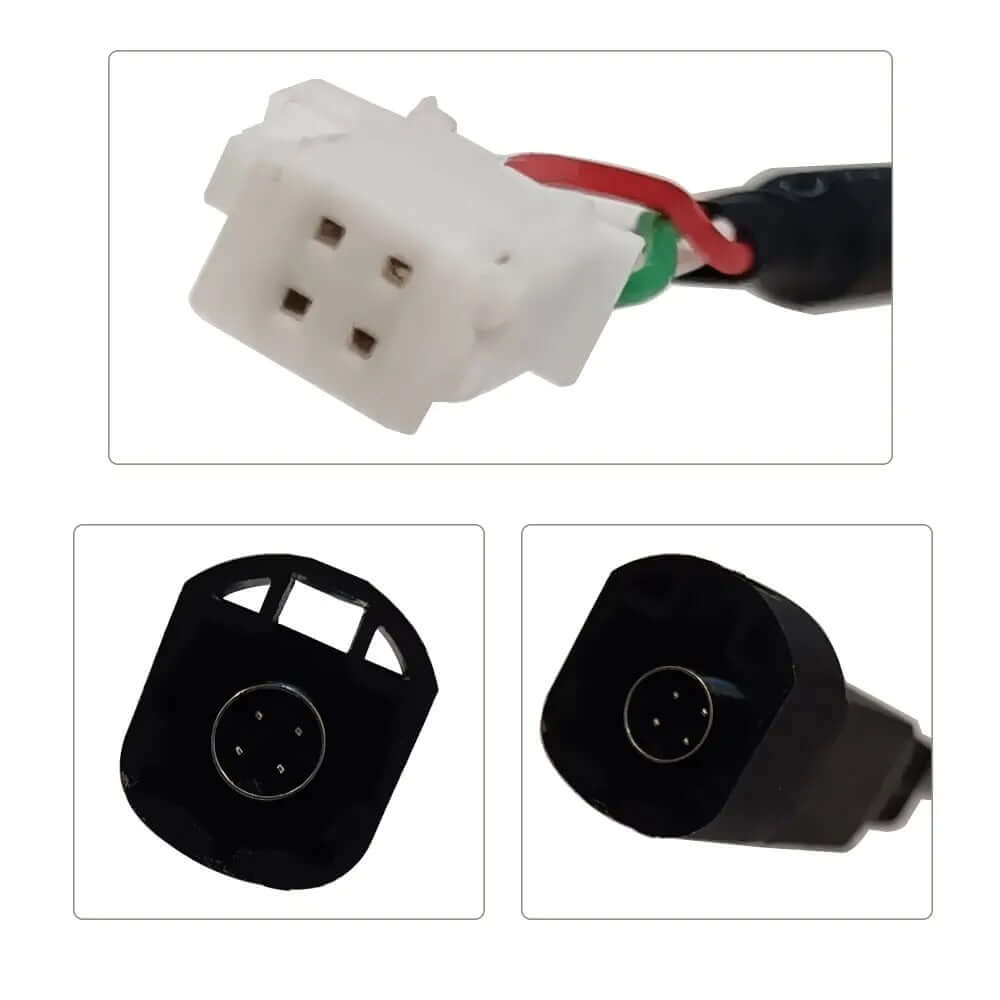 USB-adapterkabel – 4-pins stekker voor Volkswagen en Skoda close-up van connectoren