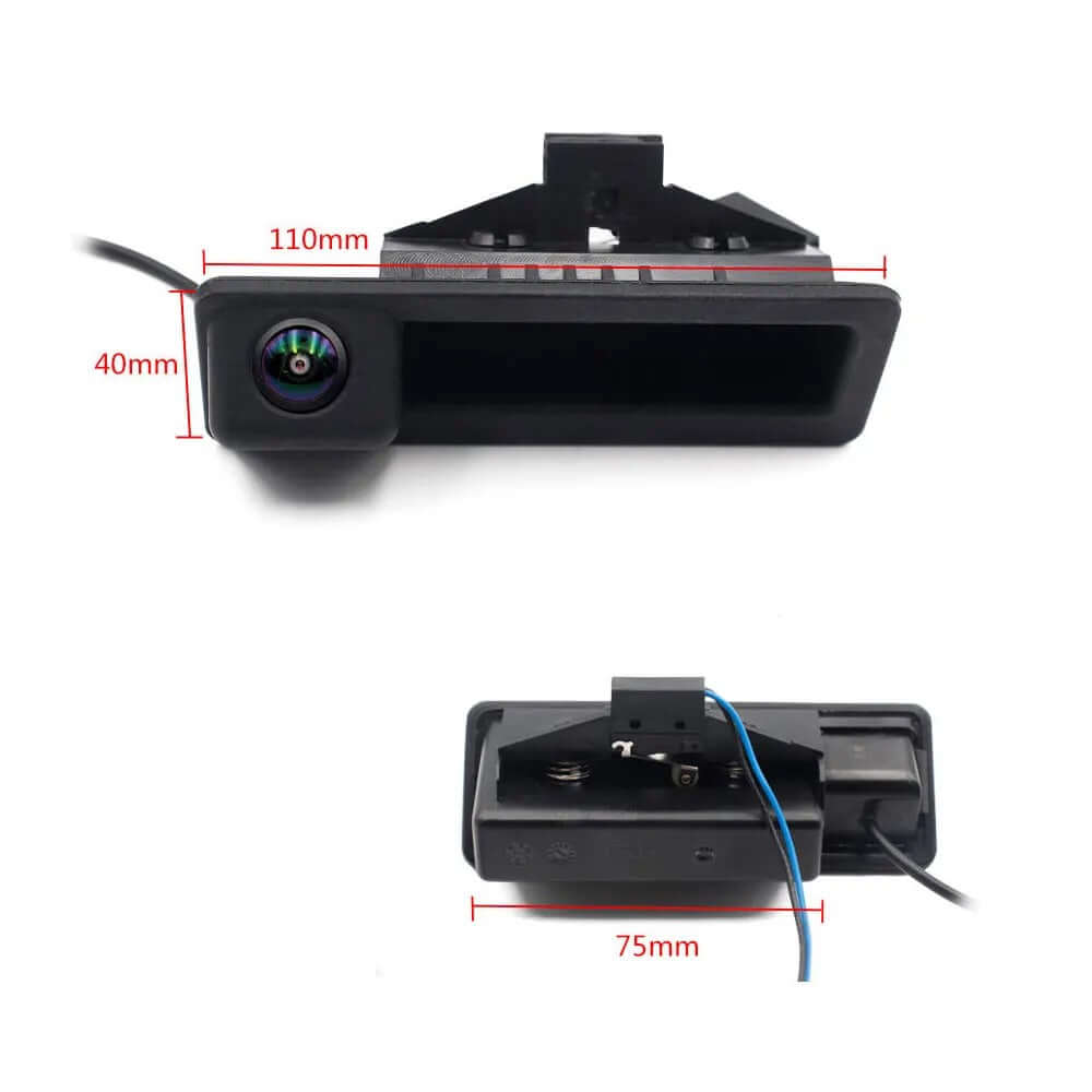 Achteruitrijcamera voor BMW – geïntegreerd in de handgreep van de achterklep met 1080p-resolutie en een discreet design.