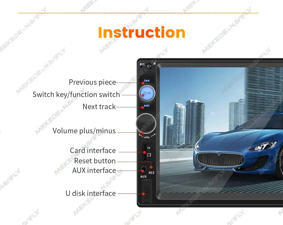 Universeel - 7" 2-din radio met Apple CarPlay en Android Auto (kabel) – Carmediaeurope.com