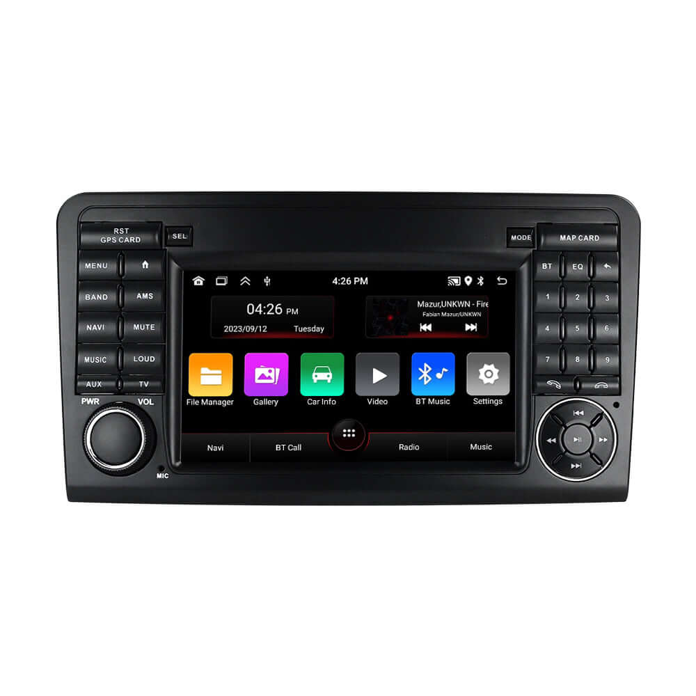 Mercedes ML – 7" radio met Apple CarPlay en Android Auto met moderne technologie