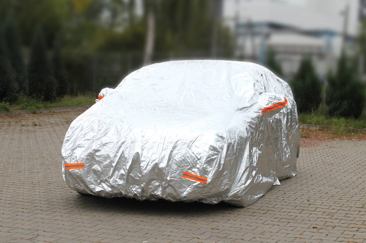 Bilovertræk i sølv med refleksudførelse til SUV og VAN