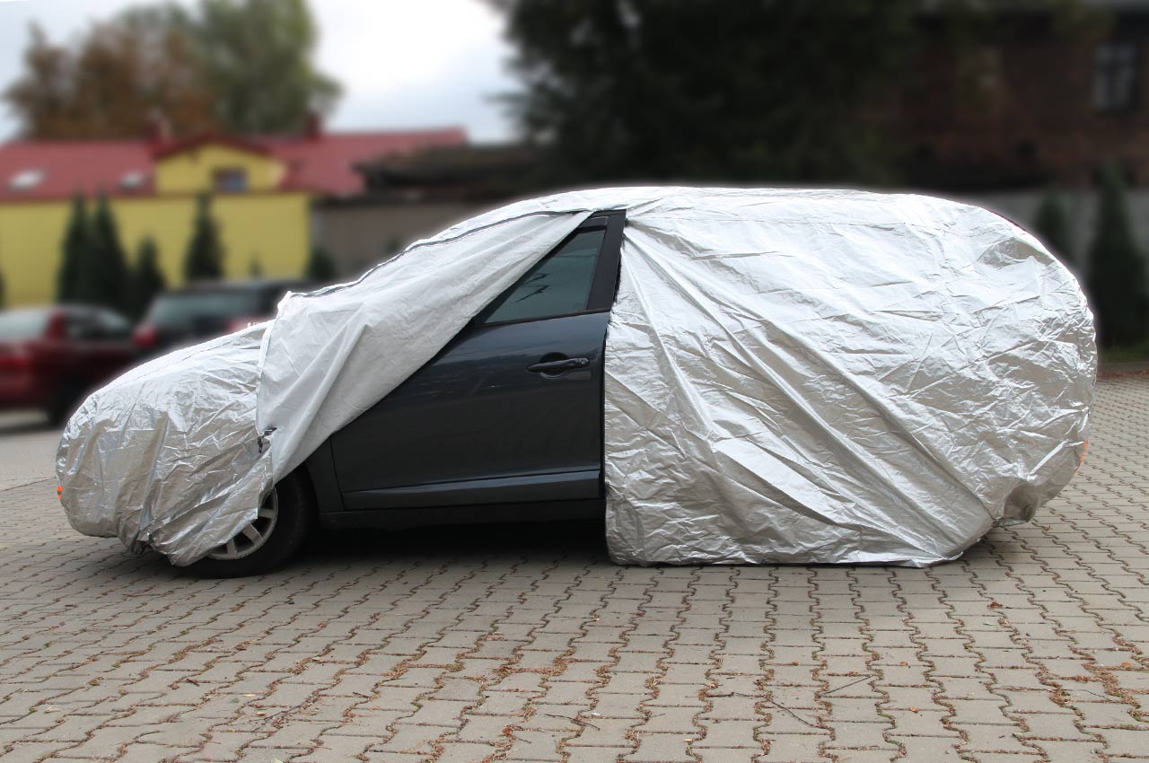 Bilovertræk i størrelse SUV/VAN XL med refleksdetaljer