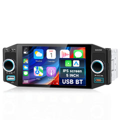 1-DIN autoradio 5" met Apple CarPlay & Android Auto (Draadloos) – Bluetooth, FM, USB 