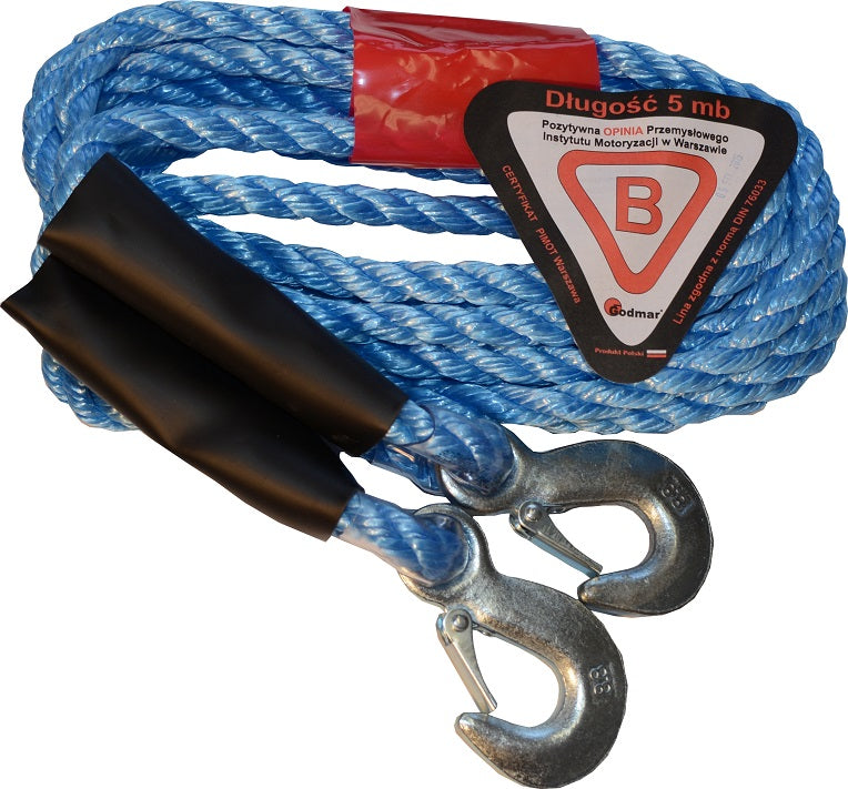 Sleepkabel Titanium met een capaciteit van 2500 kg en een lengte van 5 meter