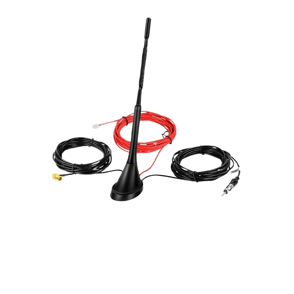 Auto dakantenne – 29 cm, 5 meter kabel, DAB/DAB+/FM/AM met flexibele montage en SMB-connector.