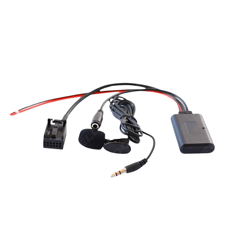 Bluetooth-adapter – Ford (Focus, C-Max, Mondeo, S-MAX, Connect, Transit en Fiesta) met bekabeling en accessoires.