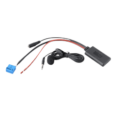 Bluetooth-adapter voor VW Golf, Polo en Passat met accessoires voor installatie en muziekstreaming.