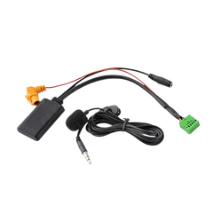Bluetooth-adapter – Audi (MMI 3G AMI Multimedia) met kabels en microfoon voor draadloze audio en handsfree bellen.