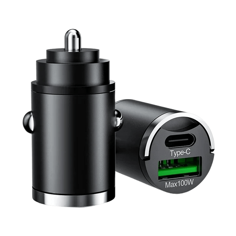 Compacte autolader met USB-A en USB-C – ondersteunt snelladen – Carmediaeurope.com