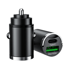 Compacte autolader met USB-A en USB-C – ondersteunt snelladen – Carmediaeurope.com