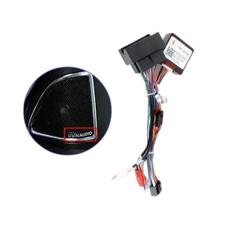 Adapterkabel VW (Dynaudio) - originele achteruitrijcamera op aftermarket radio met Dynaudio-audiosysteem.